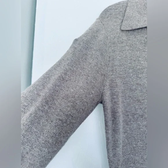 House of CB Yvette long sleeves button up sweater midi dress beige - Picture 10 of 17